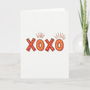 Xoxo Grafisk Kärlekskort Kort