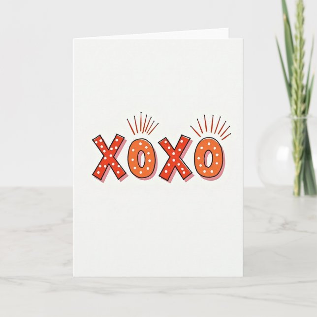 Xoxo Graphic Love Card Kort (Framsida)