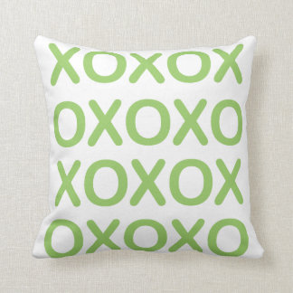 XOXO-grönt och vit kudder Kudde