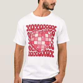 XOXO Groovy Retro Valentine T Shirt