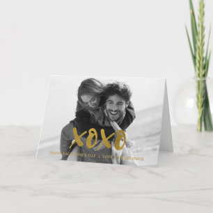 XOXO-guld omkullkastar valentin kortet för Helgkort