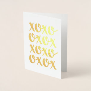 xoxo Guldfoliekort Folierat Kort