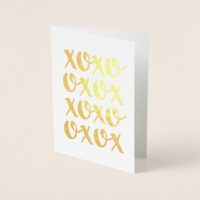xoxo | Guldfoliekort Folierat Kort (Framsida)