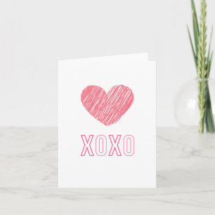 "XOXO"-hälsningskort Anteckningskort