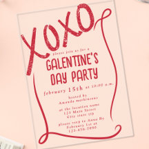 XOXO Hand Drawn Galentine’s Day Party