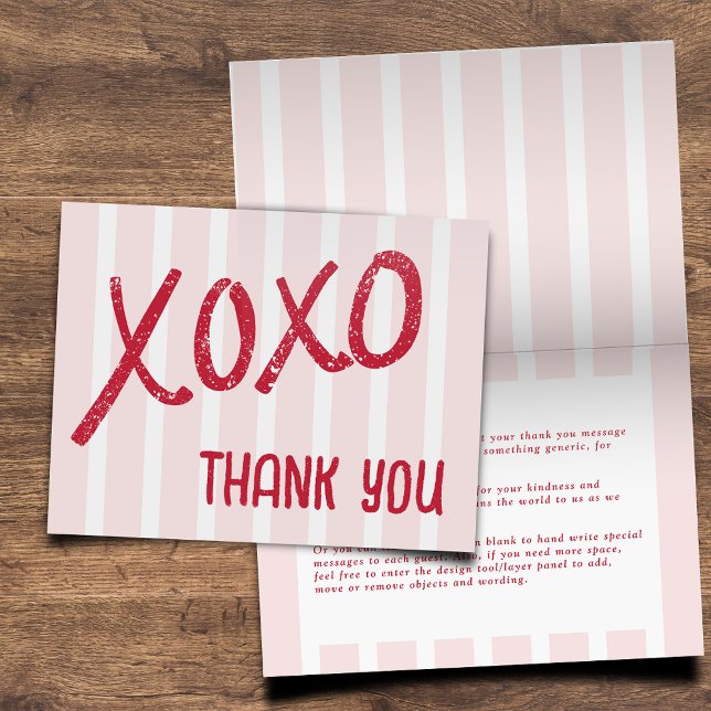 XOXO Hand Drawn Galentine’s Day Party Folding Tack Kort (Skapare uppladdad)