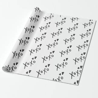 ’XOXO’ Hand plockade Lettering Mönster Presentpapper