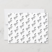 ’XOXO’ Hand plockade Lettering Mönster