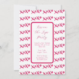 XOXO-handmålad inbjudan