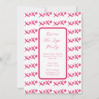 XOXO-handmålad inbjudan