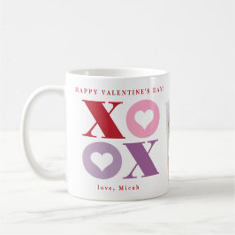 Xoxo Heart Glad Alla hjärtans dag två fotokaffe  Kaffemugg