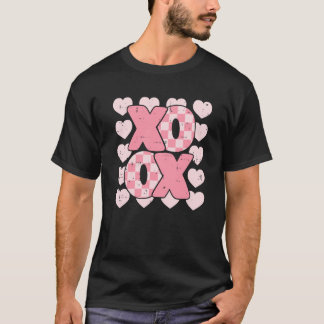 XOXO Heart Groovy Valentine Day Par Kids Gir T Shirt
