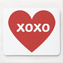 XOXO Heart Mouse Pad