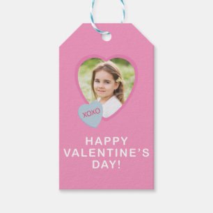 XOXO Heart Photo Valentine Day Simple Gift Märkre Presentetikett