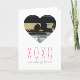 XOXO Heart Ram Sending Kärlek Valentine Day Helgkort