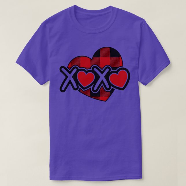 XOXO Heart Valentines day T Shirt (Design framsida)