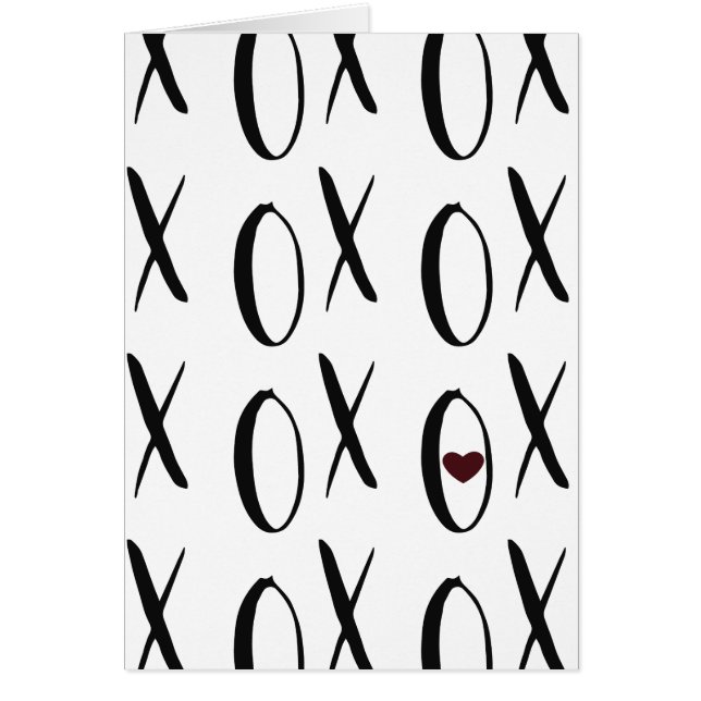 XOXO-hjärta Hälsningskort (Framsidan)