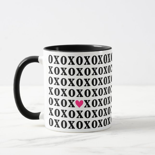 XOXO-hjärta Mugg (Vänster)