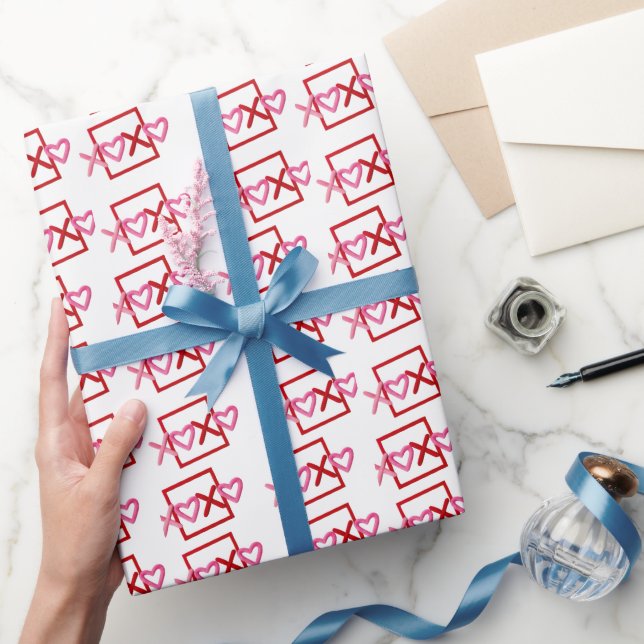 XOXO Hjärtan Alla Hjärtans Dag Kärlek Presentpappe Presentpapper (Gifting)