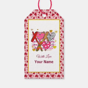 XOXO Hjärtat Sött & Lekfullt Presentetikett