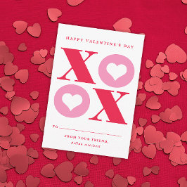 xoxo hjärtklassrumsvalentins dagskort inbjudningar