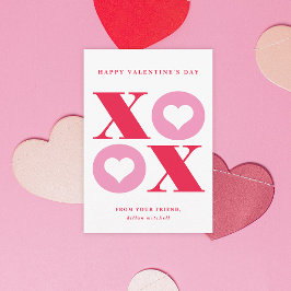 xoxo hjärtklassrumsvalentins dagskort inbjudningar