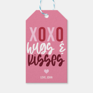 XOXO Hugs and Kisses Valentine Day Presentetikett