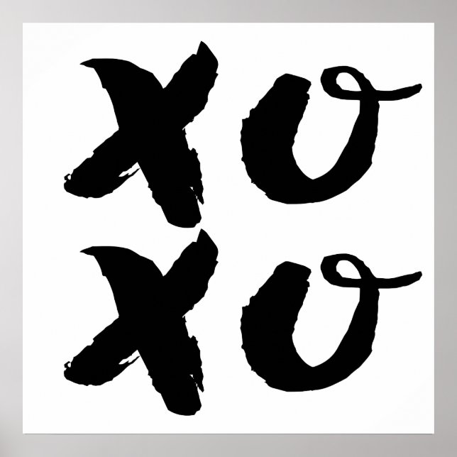 XOXO Hugs & Kisses | Brush Typography Poster (Framsidan)