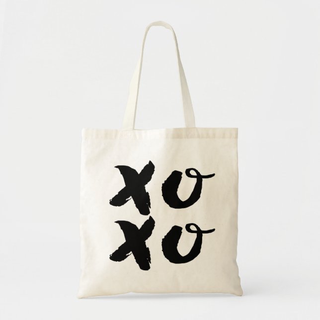 XOXO Hugs & Kisses | Penseltypografi, knappsats Tygkasse (Framsidan)