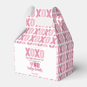 XOXO Hugs & Kisses Valentine Day 1:a födelsedagen Presentaskar