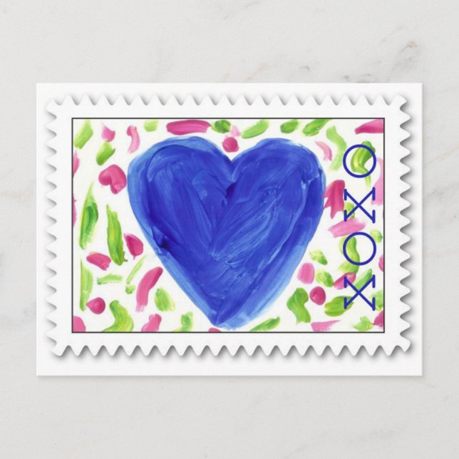 XOXO - Hugs & Kisses - vykort (Framsida)