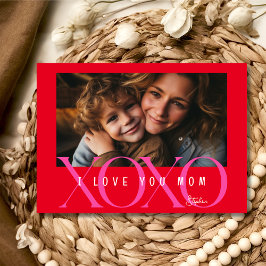 Xoxo I kärlek du mamma fotot Mors dag Julkort