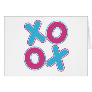 XOXO i kvadrat Hälsningskort