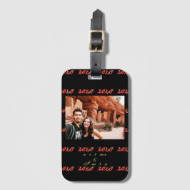 XOXO, jag kärlek dig! Anpassningsbar Photo Luggage Bagagebricka