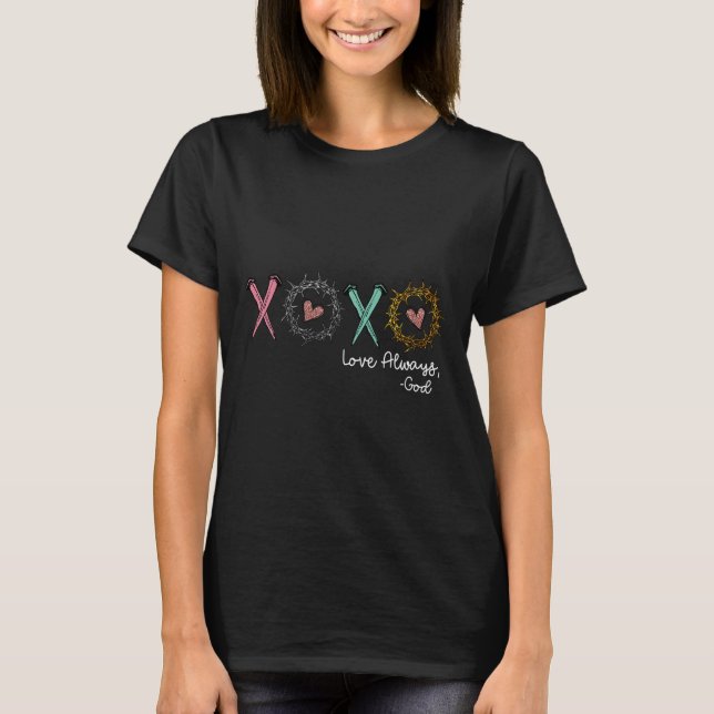 Xoxo kärlek alltid Gud  T Shirt (Framsida)