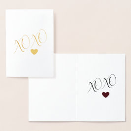 XOXO Kärlek Heart Folierat Kort