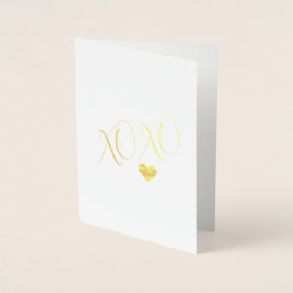 XOXO Kärlek Heart Folierat Kort