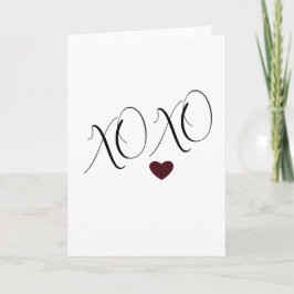 XOXO Kärlek Heart Kort
