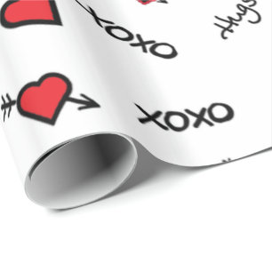 XOXO Kärlek & Kisses design Presentpapper