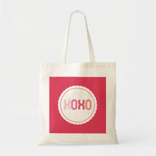 XOXO Kärlek Kisses Scalloped Valentine Day Bag Tygkasse