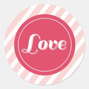 XOXO Kärlek & Kisses Valentine Party 3 Inch Sticke Runt Klistermärke