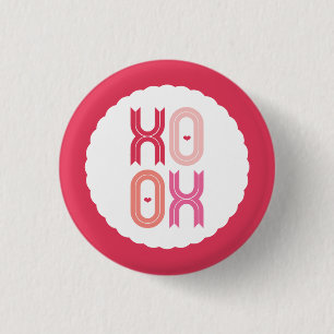 XOXO Kärlek & Kisses Valentine Party Sweet Buttons Knapp