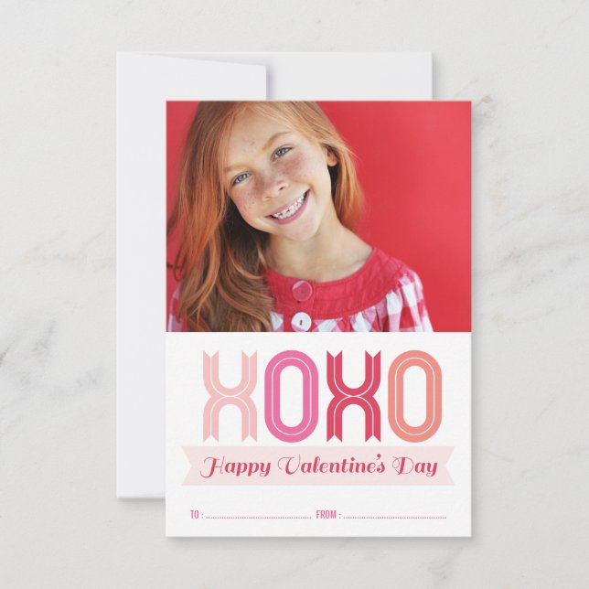 XOXO Kärlek klassrum Alla hjärtans dagfoto Inbjudningar (Framsida)