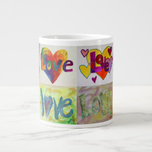 XOXO Kärlek Mosaic Collage Paintings Mugg Jumbo Mugg