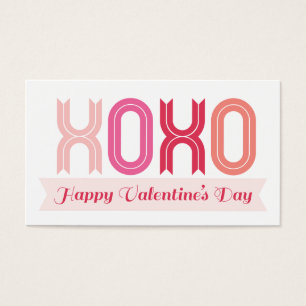 XOXO Kärlek och Kisses Valentine Day Gift Märkre Visitkort