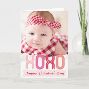 XOXO-kärlek- och kyssvalentin för foto för dag Helgkort