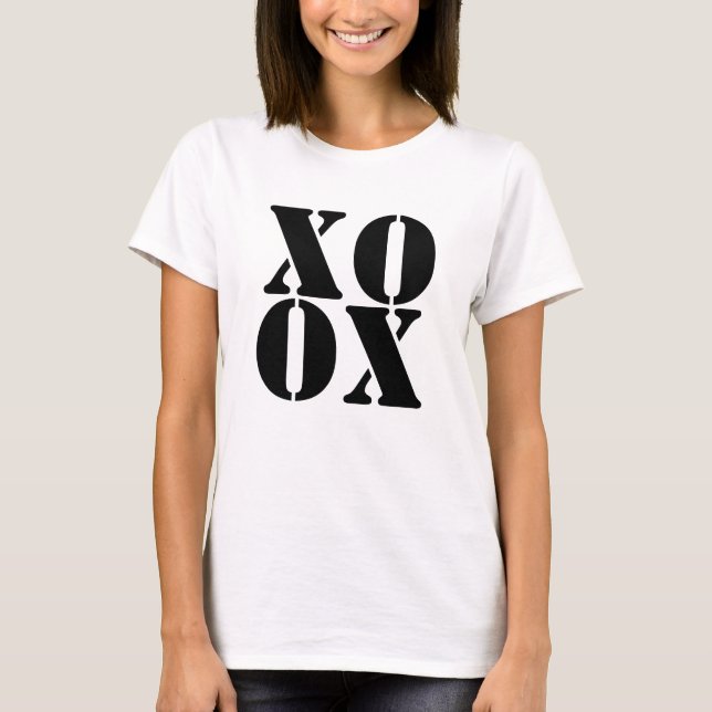 xoxo kärlek valentins t-shirt-design på dag t shirt (Framsida)