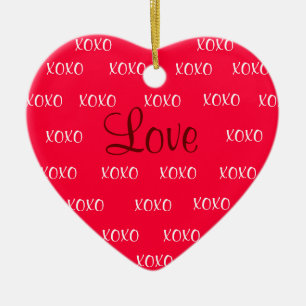 XOXO-kärlekprydnad Julgransprydnad Keramik