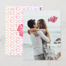 XOXO Kiss Lägg till ditt vykort för fotoPersonlig