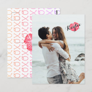 XOXO Kiss Lägg till ditt vykort för fotoPersonlig